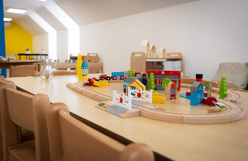 Wooden train track